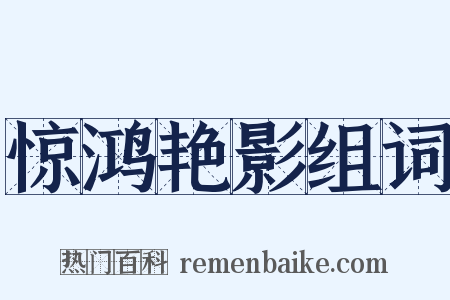 惊鸿艳影组词是什么意思的图片